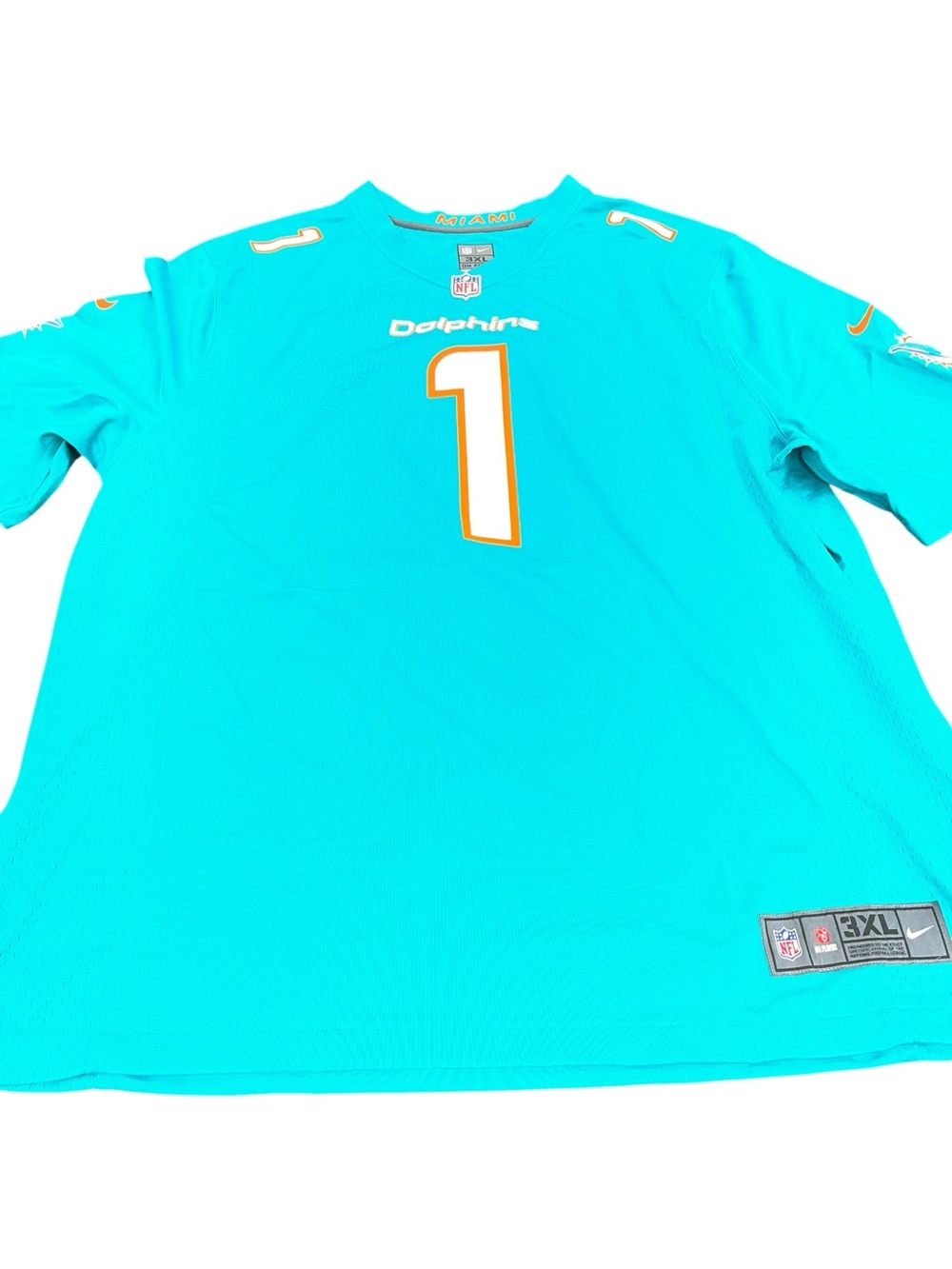Nike Miami Dolphins Tua Tagovailoa #1 NFL Jersey Men’s 3XL Aqua